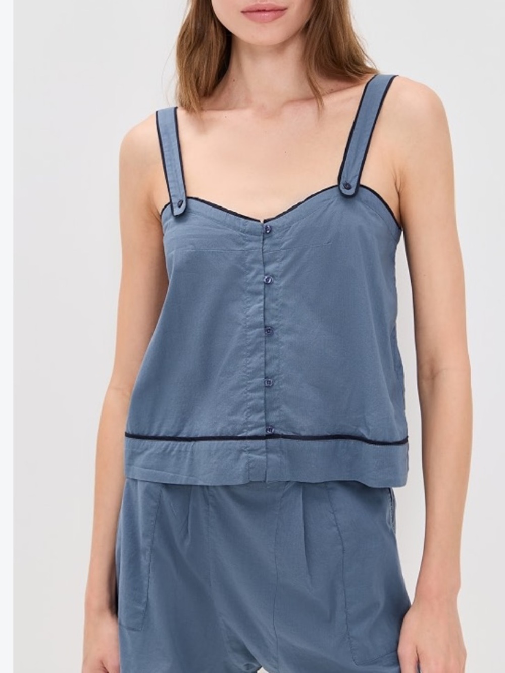 The Great. Sleep The Western Sleep Cami Button Front Tank